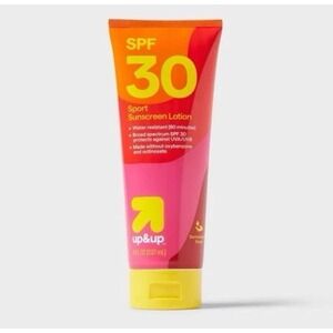 Up & Up Sport Sunscreen Lotion SPF 30 8 fl oz Exp 01/2027 New Authentic
